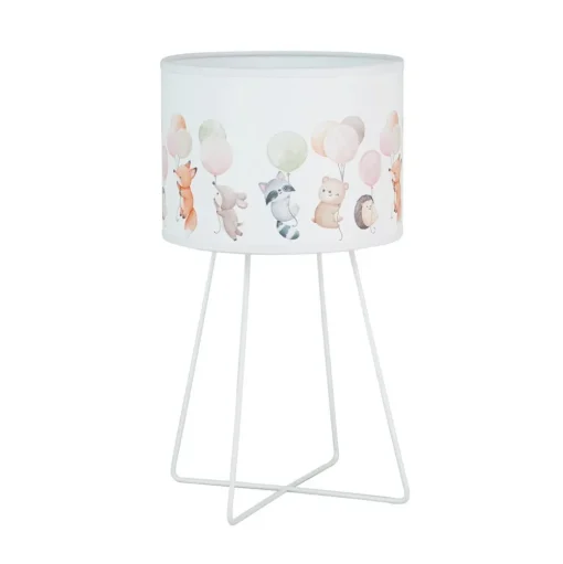 Freddy tafellamp, kleurrijk, dieren, E14, hoogte 32,5 cm