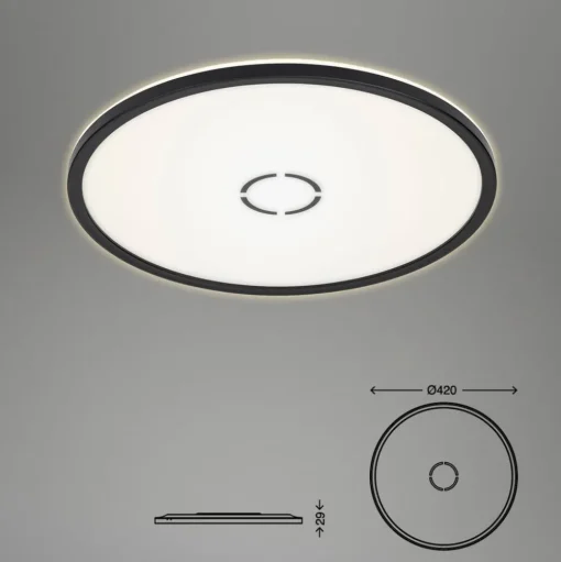 Free LED plafondlamp, Ø 42 cm, zwart