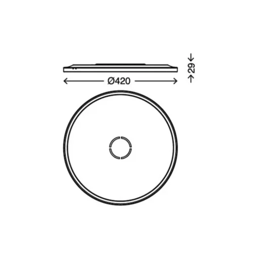 Free LED plafondlamp, Ø 42 cm, zwart