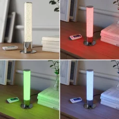 Fria LED tafellamp, cilinder, RGB, afstandsbediening