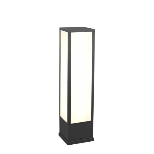 Fuerte LED sokkellamp, antraciet, aluminium, IP54