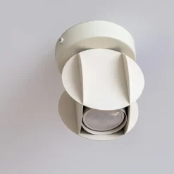 GAMBIT plafondspot, crèmewit, Ø 10 cm, metaal, GU10