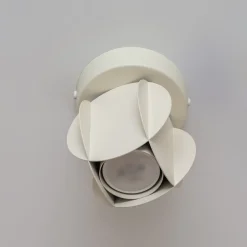 GAMBIT plafondspot, crèmewit, Ø 10 cm, metaal, GU10
