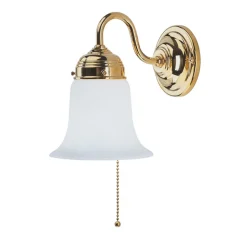 Gepolijste messing wandlamp Sibille