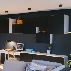 GF design Blocky inbouwlamp IP54 zwart 2.700 K