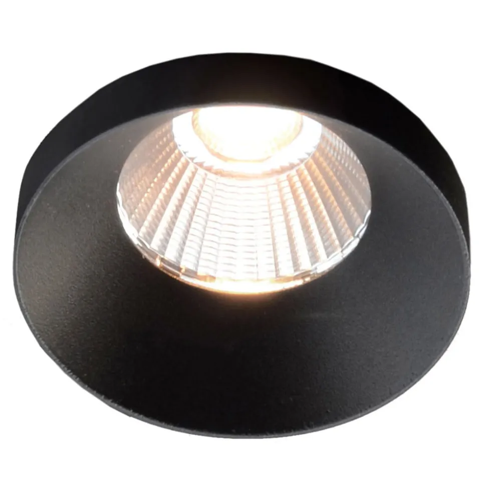 GF design Owi inbouwlamp IP54 zwart 2.700 K