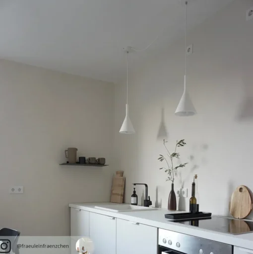 Gipsy conische hanglamp van gips