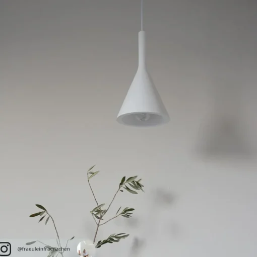 Gipsy conische hanglamp van gips