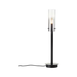 Glasini tafellamp, hoogte 49,5 cm, rookgrijs/zwart, glas