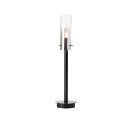 Glasini tafellamp, hoogte 49,5 cm, rookgrijs/zwart, glas