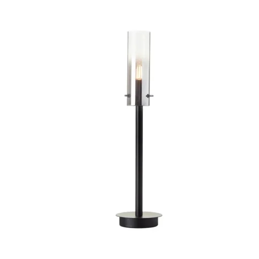 Glasini tafellamp, hoogte 49,5 cm, rookgrijs/zwart, glas