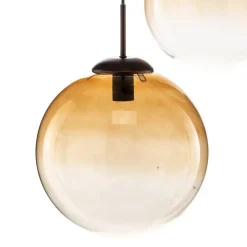 Glazen hanglamp Varus amber 3fl Ø 51 cm