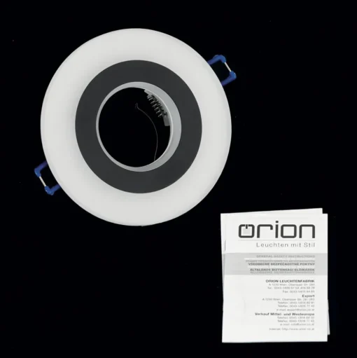 Glow inbouwspot, zwart, metaal, Ø 11 cm, GU10