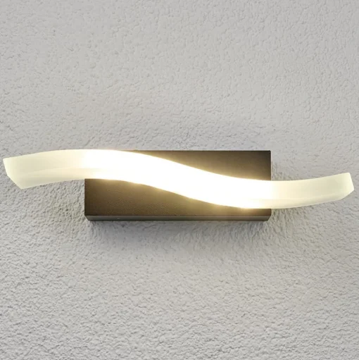 Golfvormige LED-buitenwandlamp Jirka