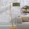 GOOD & MOJO Andes vloerlamp, groen/natuur