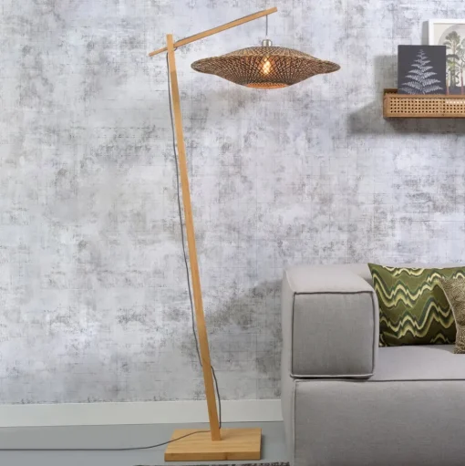 GOOD & MOJO Bali vloerlamp frame natuur Ø60cm