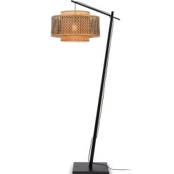 GOOD & MOJO Bhutan vloerlamp zwart 176cm Ø50cm