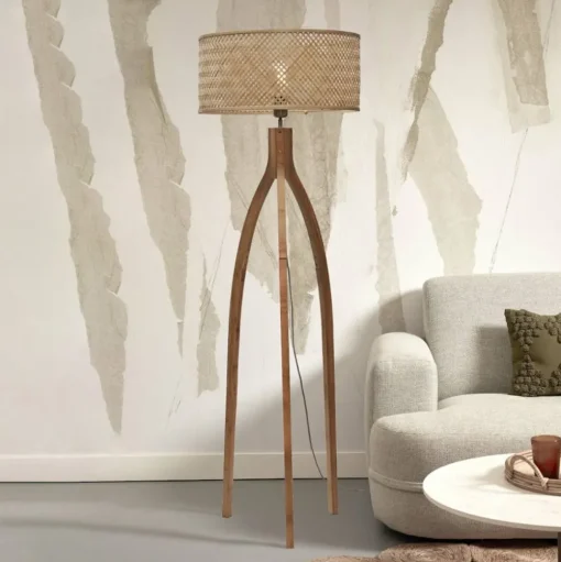 GOOD & MOJO Java vloerlamp driebeen naturel
