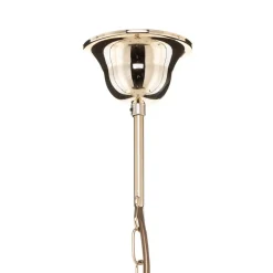 Gouden kroonluchter Retro, met acht lampen