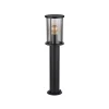 Gracey sokkellamp, hoogte 60 cm, zwart, roestvrij staal, IP54