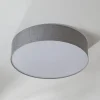 Grijze plafondlamp Pasteri met linnen kap 57 cm