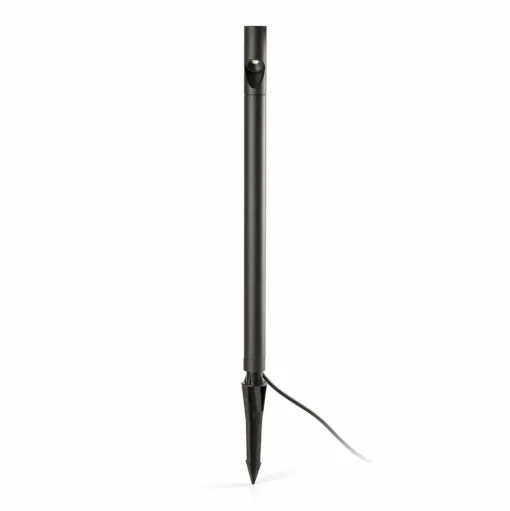 Grondspies lamp Bezel, zwart, aluminium, hoogte 60 cm