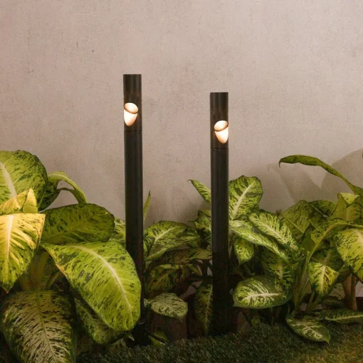 Grondspies lamp Bezel, zwart, aluminium, hoogte 60 cm