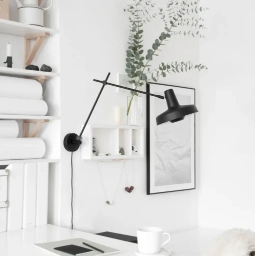 GRUPA Arigato wand 1-lamp 70cm Ø23cm zwart
