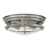 Hadrian buiten plafondlamp, antiek nikkel/helder