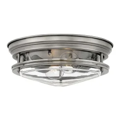 Hadrian buiten plafondlamp, antiek nikkel/helder