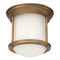 Hadrian Mini buiten plafondlamp, brons/opaal wit