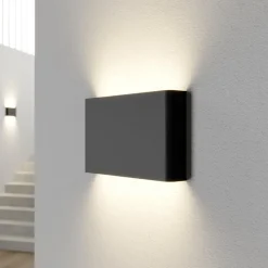 Haga wandlamp, grafiet, metaal, G9, omhoog/omlaag, 25,5cm breed