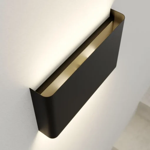 Haga wandlamp, grafiet, metaal, G9, omhoog/omlaag, 25,5cm breed