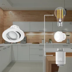 Hama WLAN LED inbouwspot, app-besturing CCT nikkel