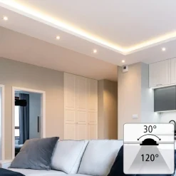 Hama WLAN LED inbouwspot, app-besturing CCT nikkel
