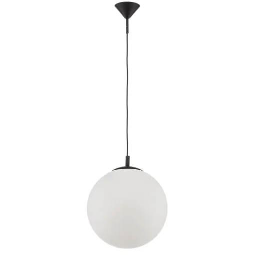 Hanglamp 562, mat glas, kap/baldakijn zwart