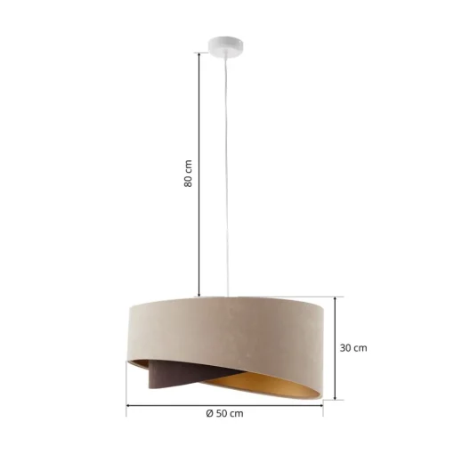 Hanglamp Arianna in gelaagde look, 2-kleurig