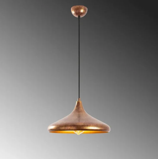 Hanglamp Barek 11545, brons brüné, metaal, Ø 34 cm