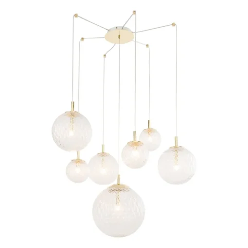 Hanglamp Cadix van glas, 7-lamps
