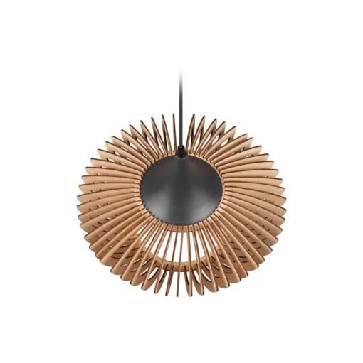 Hanglamp Colino van houtlamellen, hout licht