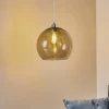 Hanglamp Colour, glazen kap grafietgrijs