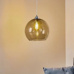 Hanglamp Colour, glazen kap grafietgrijs