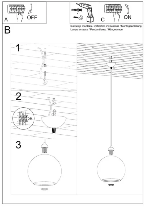 Hanglamp Colour, glazen kap grafietgrijs
