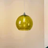 Hanglamp Colour, glazen kap groen