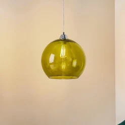 Hanglamp Colour, glazen kap groen