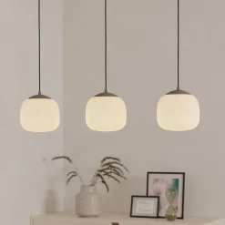 Hanglamp Cominio taupe/zand, 3-lamps
