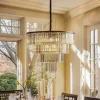 Hanglamp Cristal, transparant/zwart, Ø 71 cm