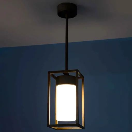 Hanglamp Cubic³ 3368 messing antiek/opaal