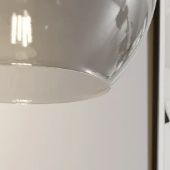 Hanglamp Cubus, rookgrijs, glas, Ø 30 cm, E27