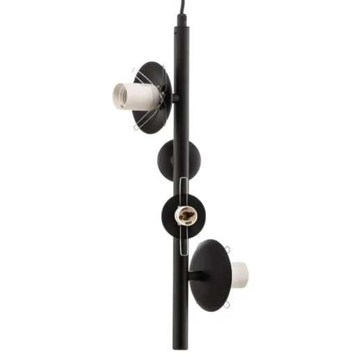 Hanglamp Dione, 4-lamps, zwart